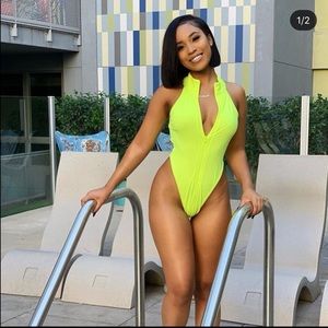 Icon swim one piece highlighter swimsuit